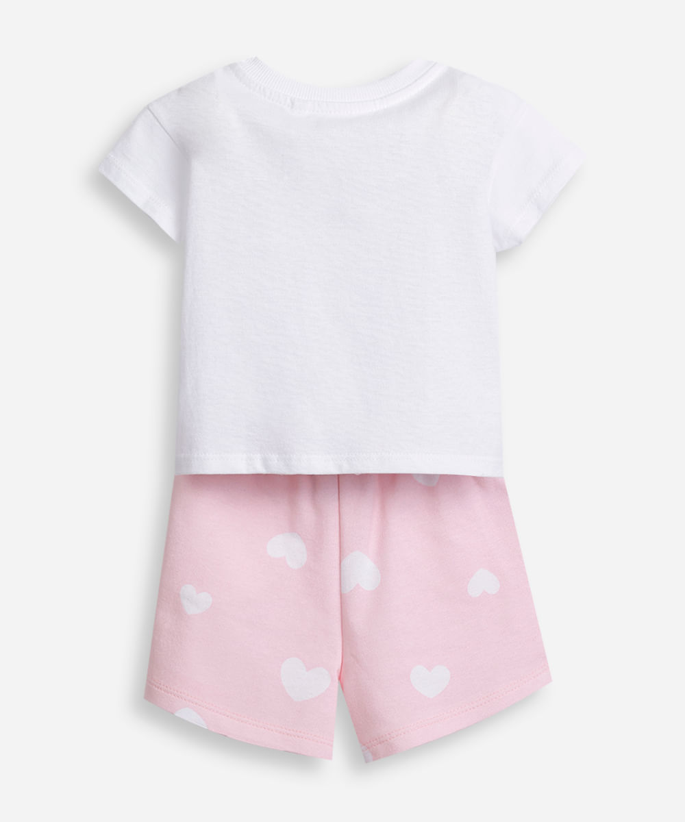 conjunto infantil minnie e margarida moletinho colorida