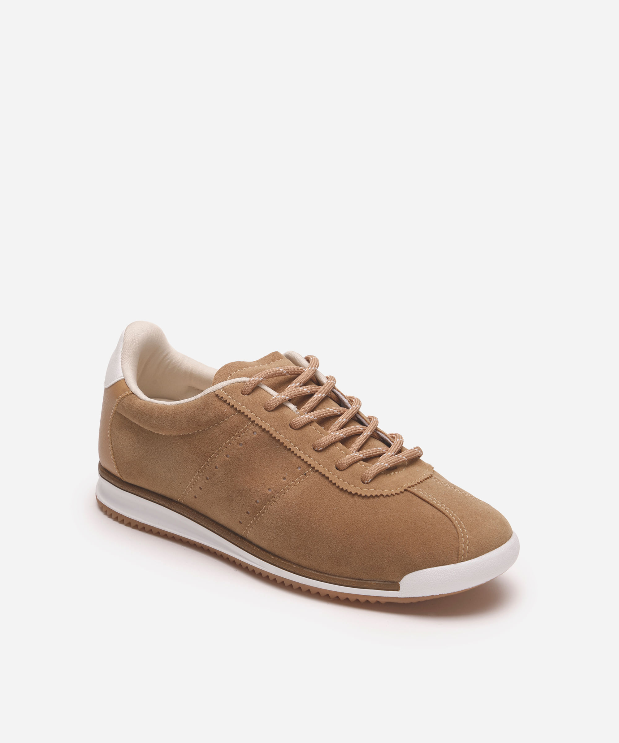tênis feminino jogging chuteira camurça bege