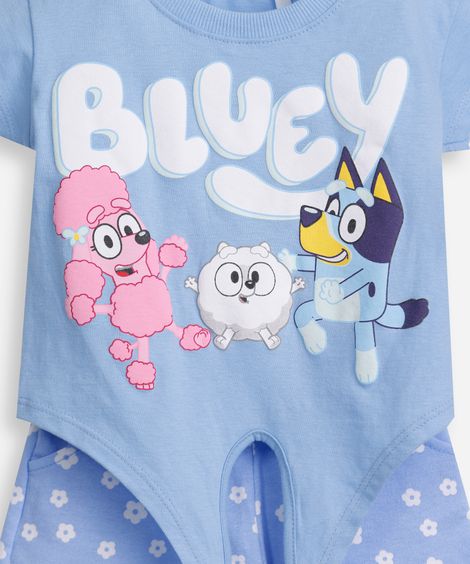 conjunto infantil bluey moletinho azul