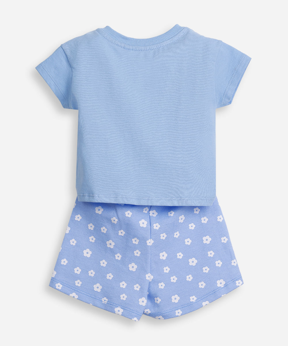 conjunto infantil bluey moletinho azul