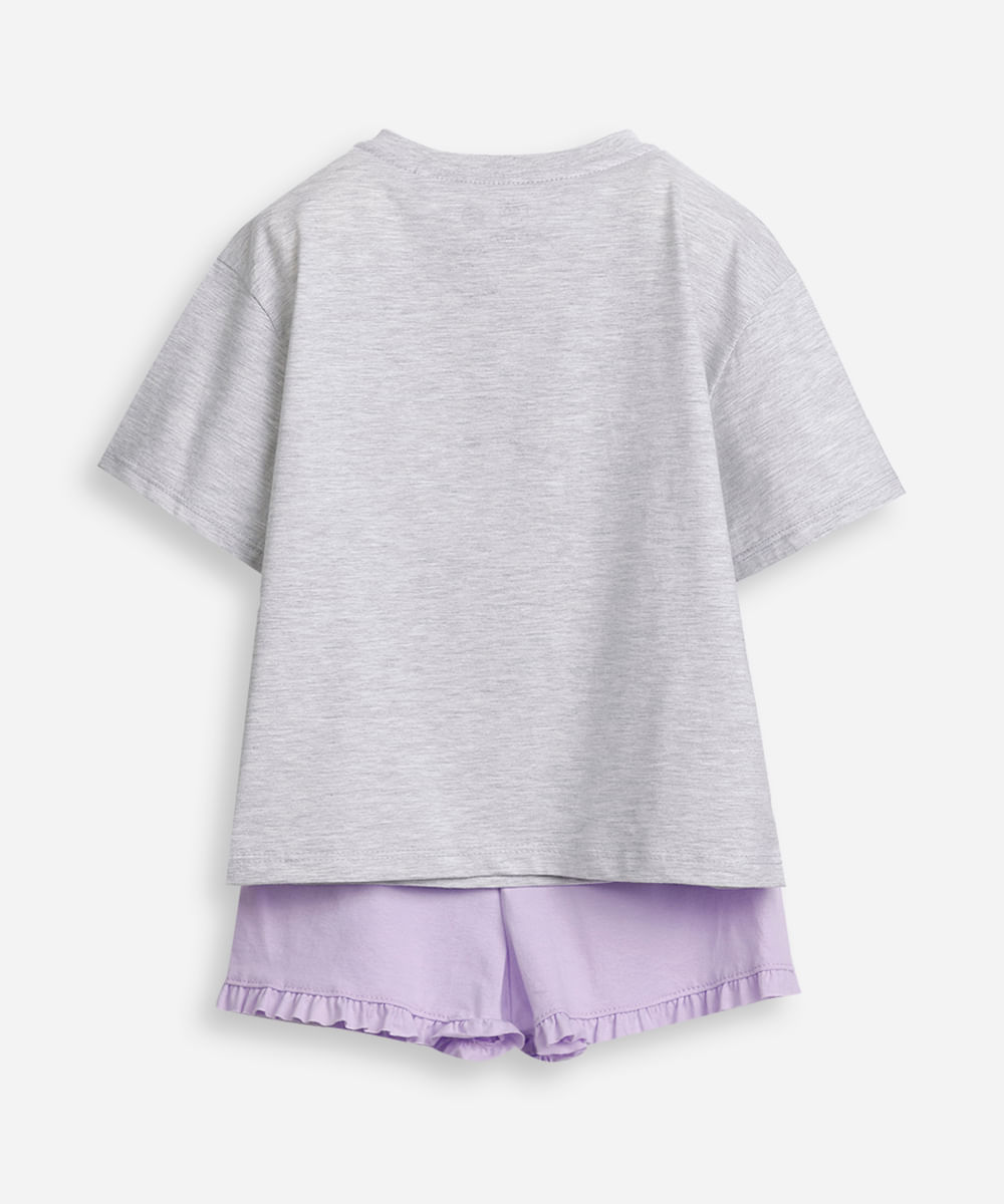 pijama infantil curto hello e amigos colorido