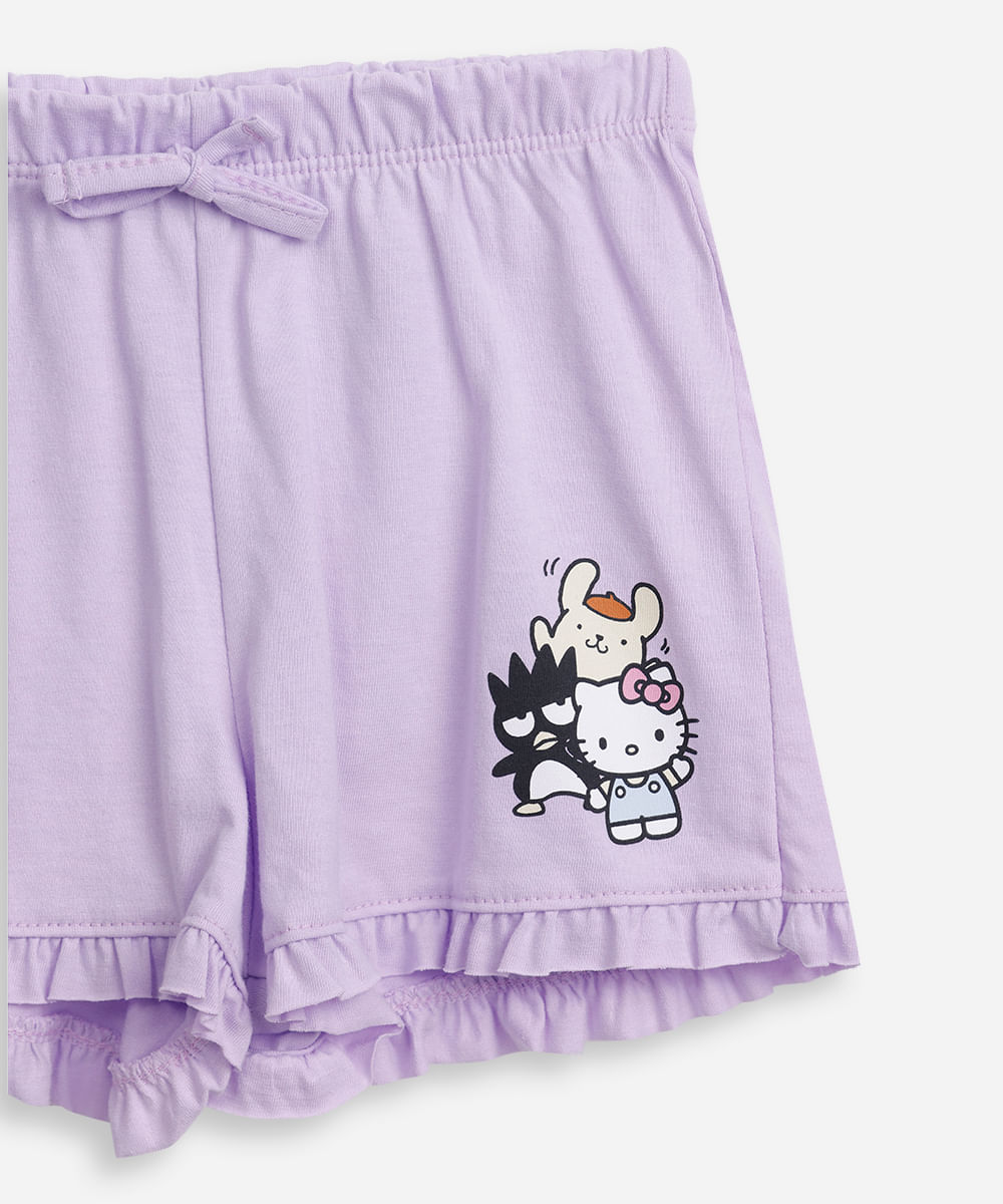 pijama infantil curto hello e amigos colorido