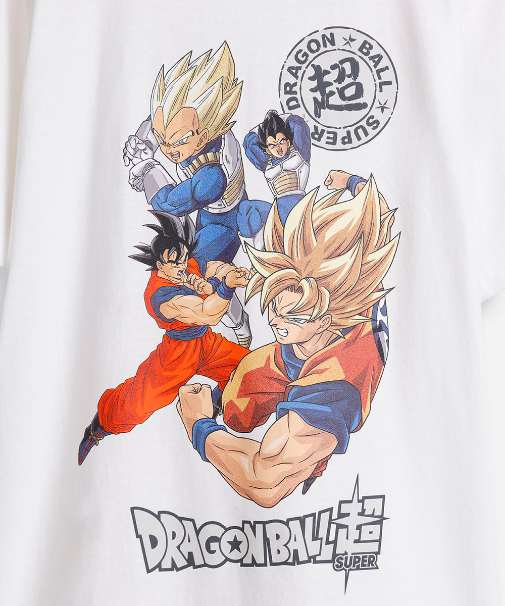 camiseta infantil dragon ball off white