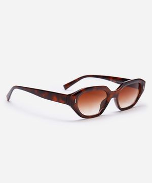 óculos de sol oval tartaruga mindset marrom