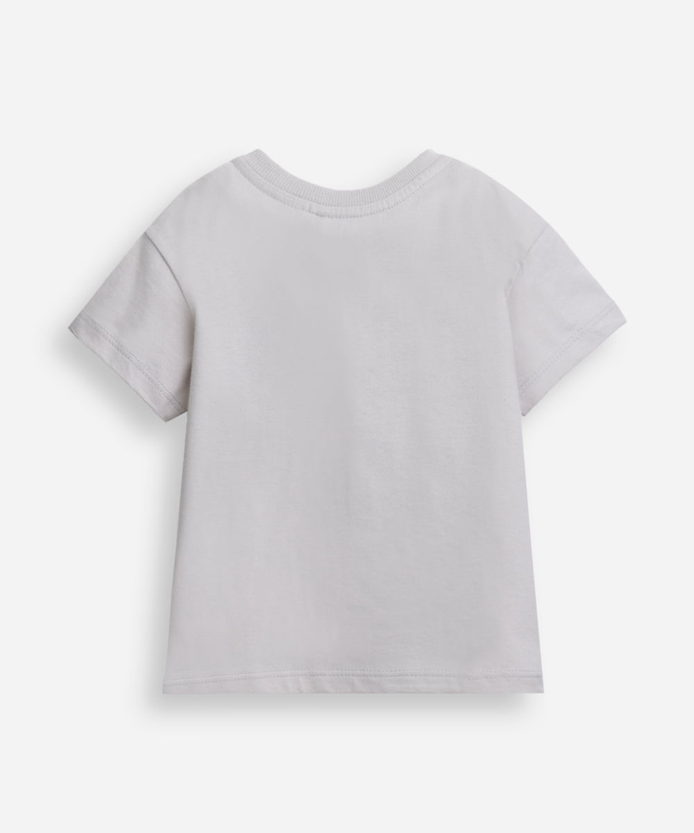 camiseta infantil nasa cinza