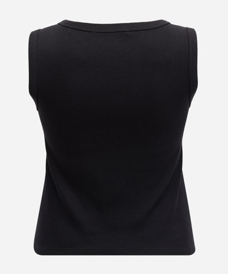 regata canela plus size decote redondo preta