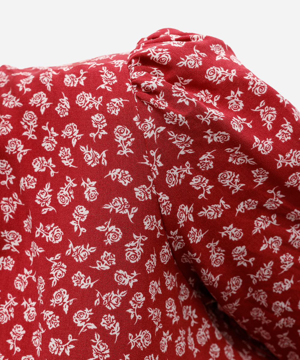 vestido feminino floral vermelho