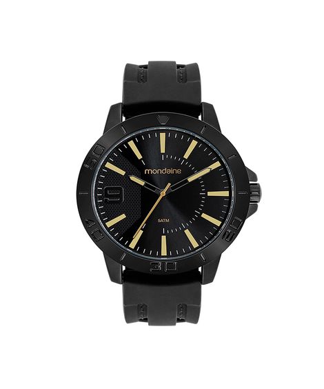 kit relógio masculino mondaine analógico  99699gpmvpi2kc preto