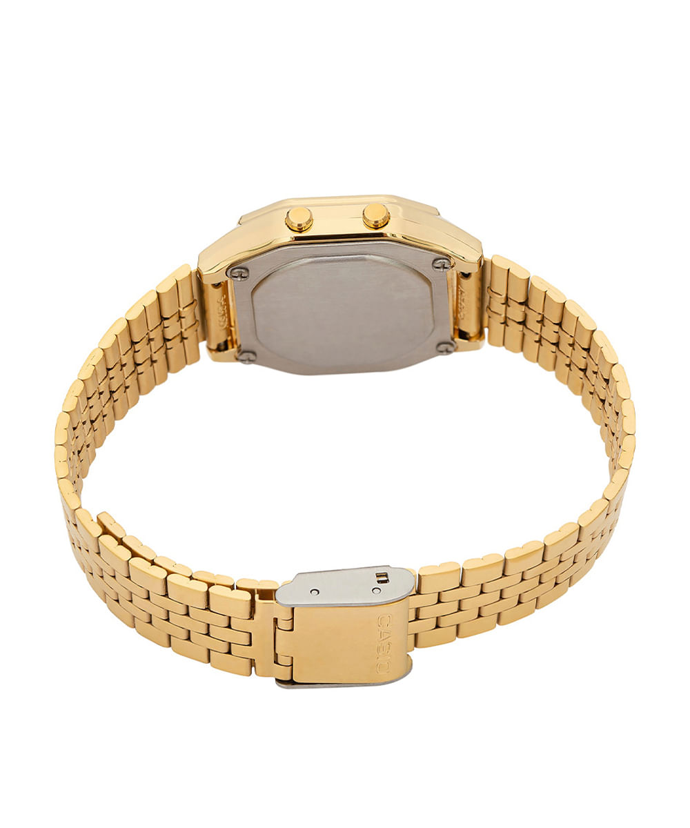 relógio unissex casio digital  la680wga 9bdf dourado