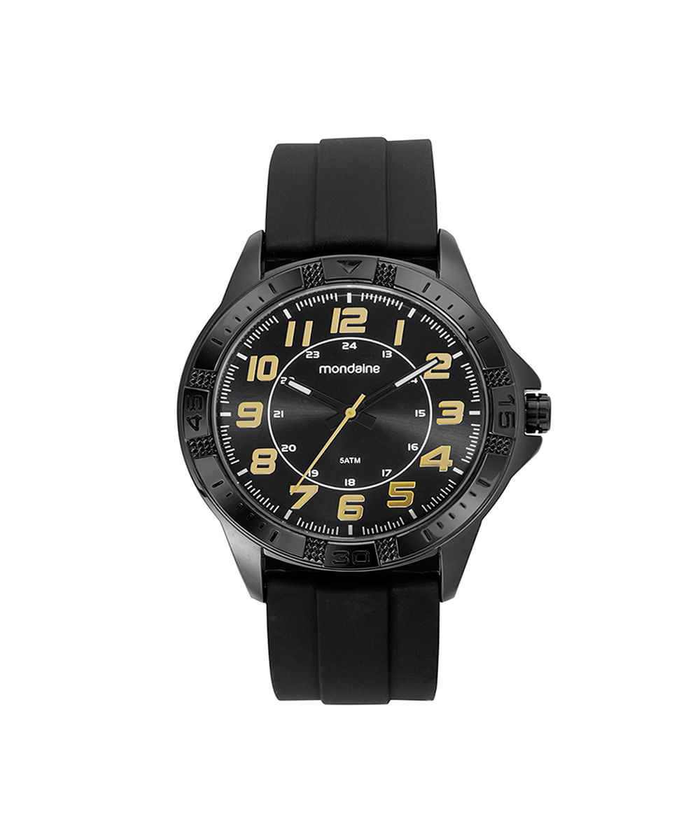 kit relógio masculino mondaine analógico  99431gpmvpi4kd preto