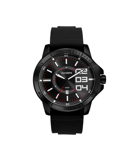 kit relógio masculino mondaine analógico calendário  99734gpmvpi1kc preto