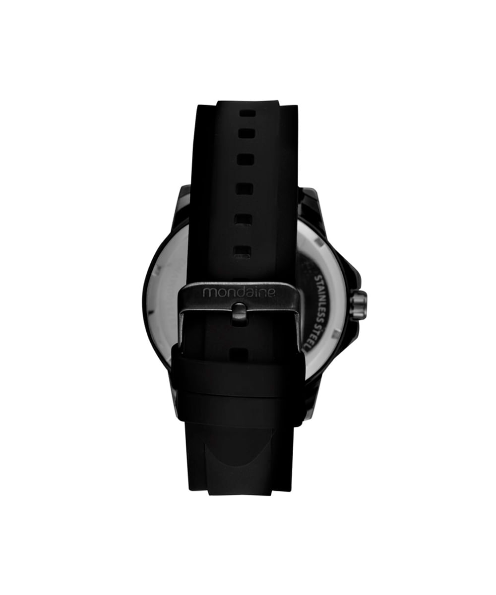 kit relógio masculino mondaine analógico calendário  99734gpmvpi1kc preto