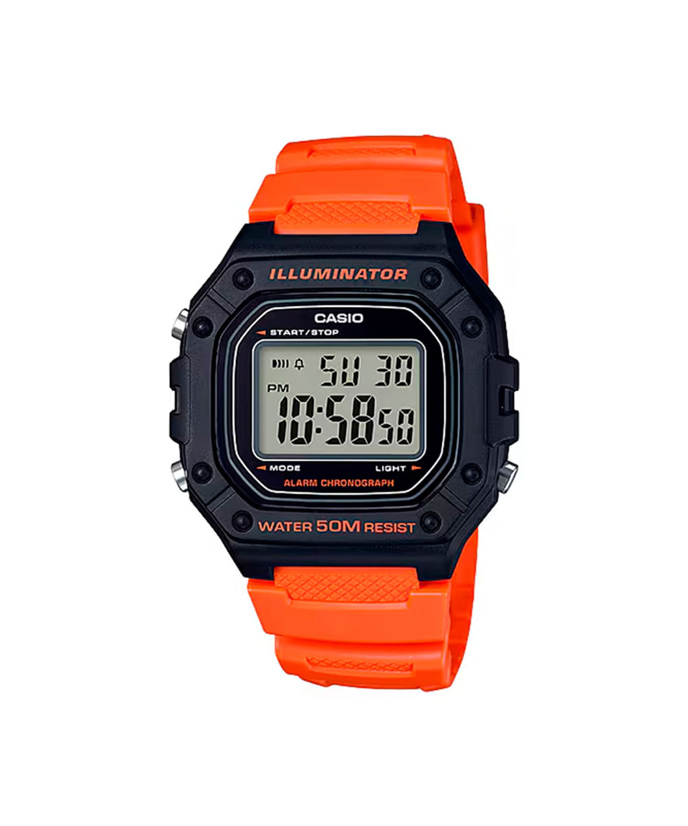 relógio masculino casio digital  w 218h 4b2vdf preto