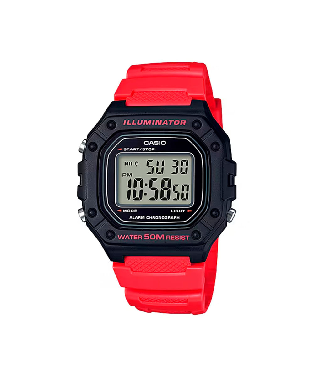 relógio masculino casio digital  w 218h 4bvdf preto