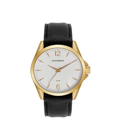 kit relógio masculino mondaine analógico 99740gpmvdh2kc dourado