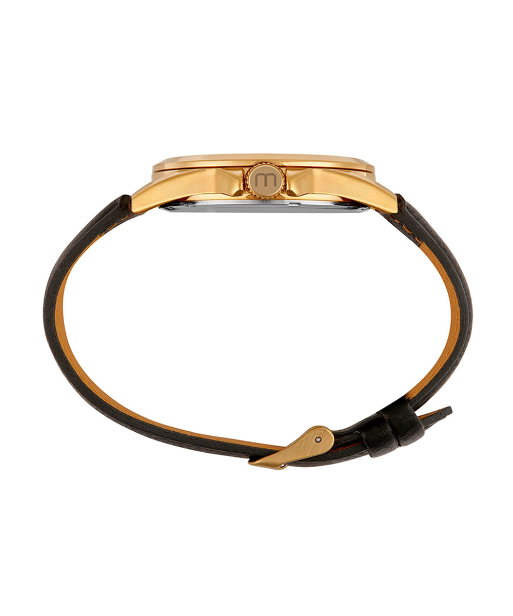 kit relógio masculino mondaine analógico 99740gpmvdh2kc dourado