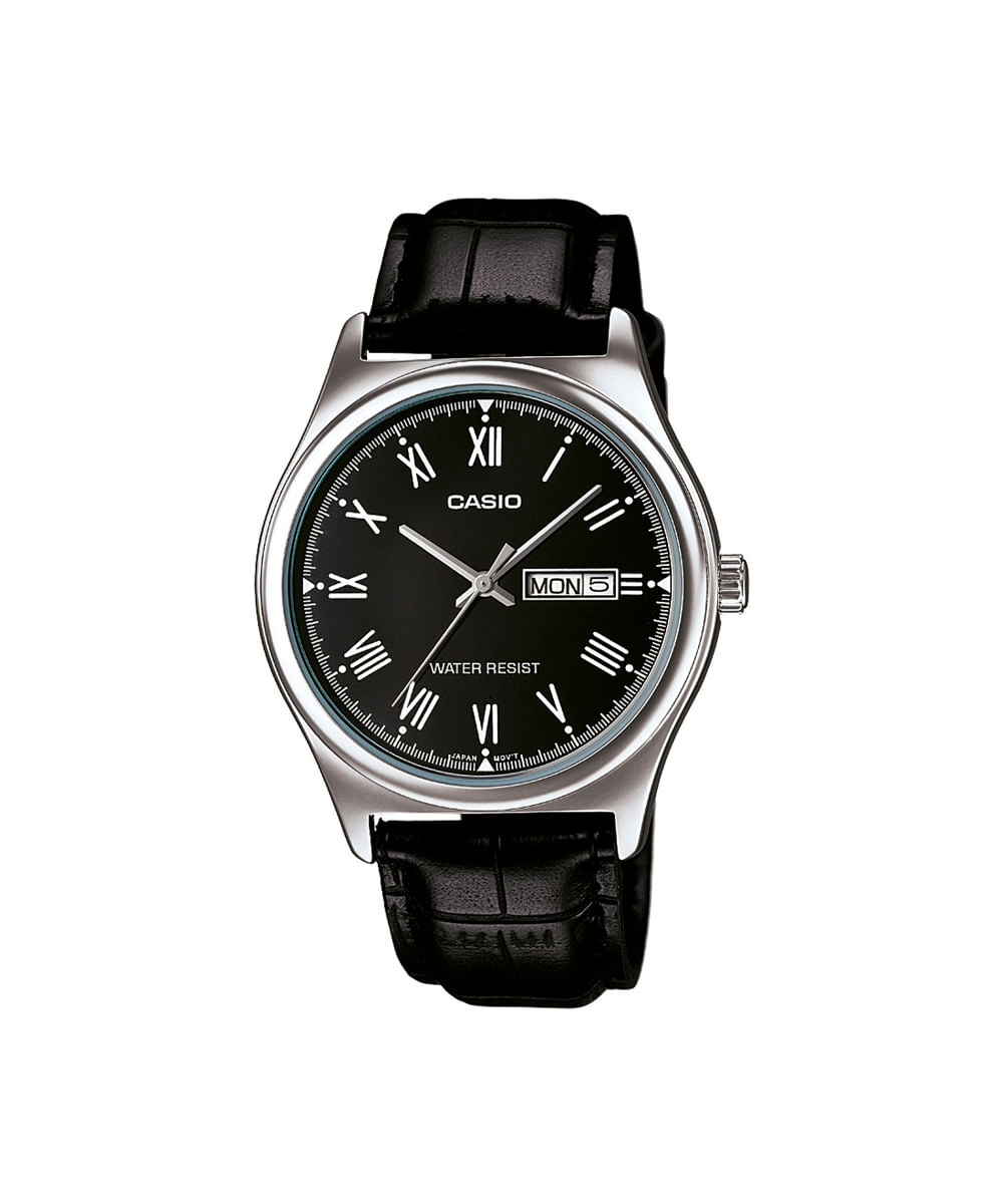 relógio masculino casio analógico  mtp v006l 1budf prateado