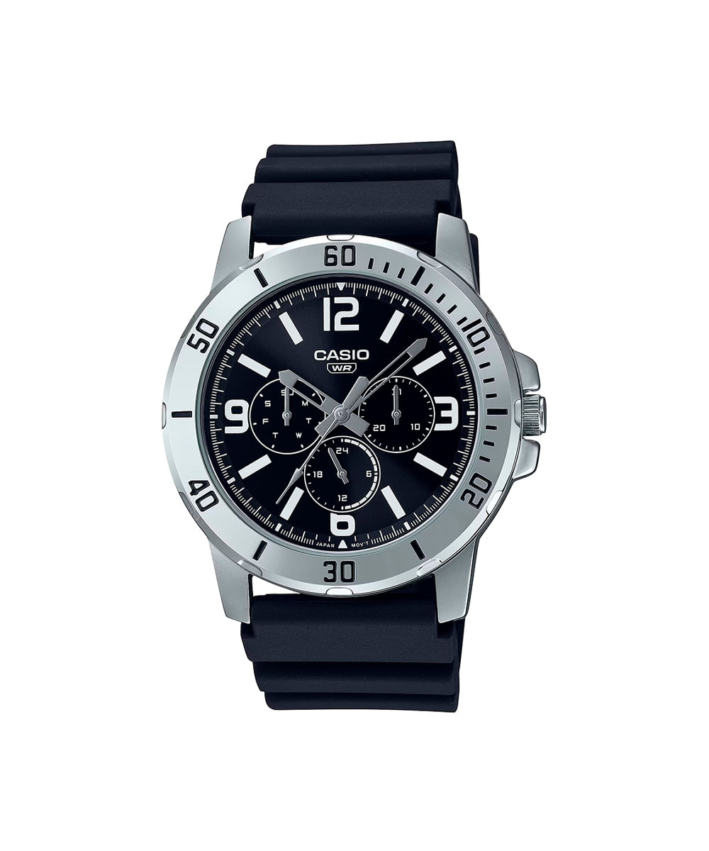 relógio masculino casio analógico  mtp vd300 1budf prateado