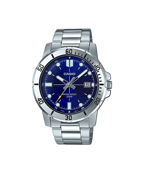 relógio masculino casio analógico  mtp vd01d 2evudf prateado