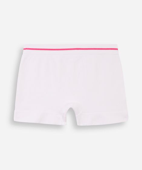 calcinha boyshort infantil sem costura lupo branco