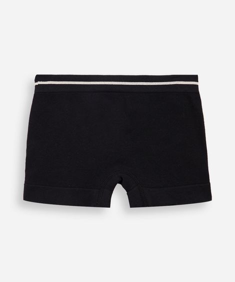 calcinha boyshort infantil sem costura lupo preta