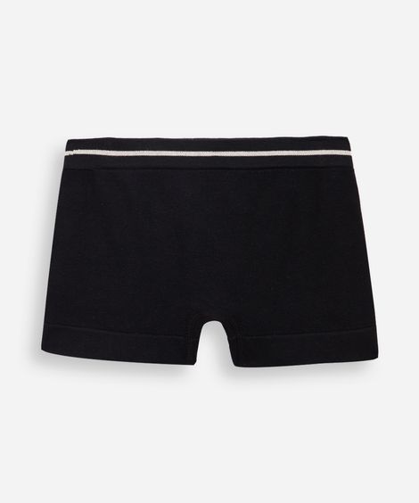 calcinha boyshort infantil sem costura lupo preta