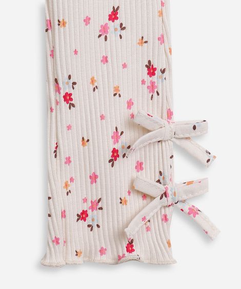 calça infantil flare estampada com laços colorido