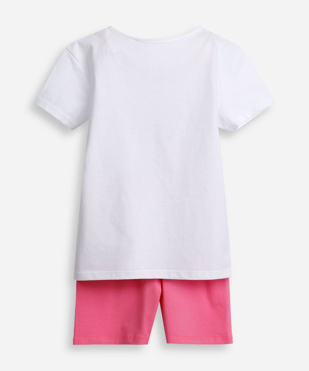 conjunto infantil pop dos rosa colorido
