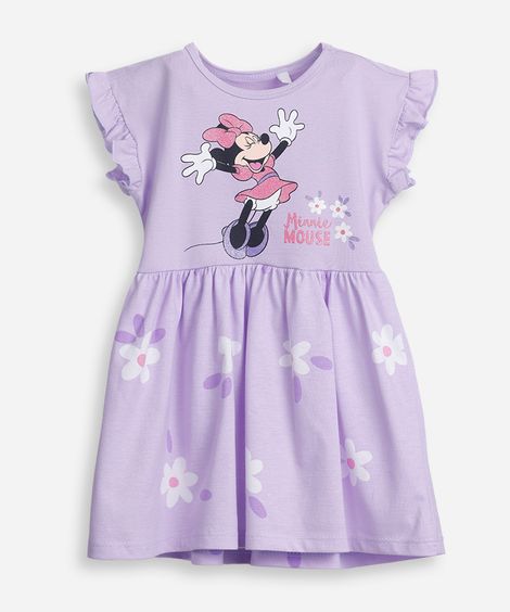 vestido infantil minnie lilás
