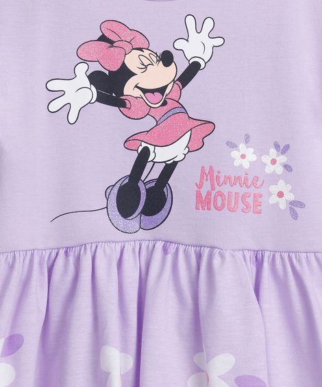 vestido infantil minnie lilás