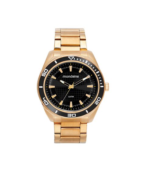 kit relógio masculino mondaine analógico 32655gpmvde2kf dourado