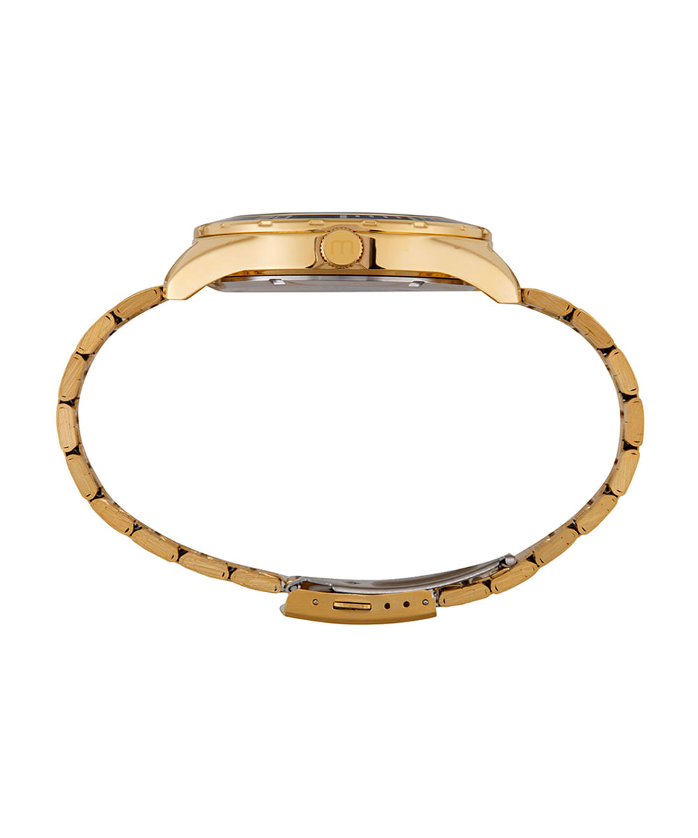 kit relógio masculino mondaine analógico 32655gpmvde2kf dourado
