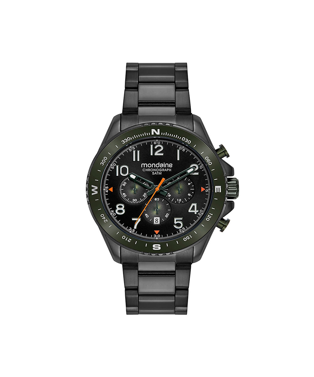 relógio masculino mondaine cronógrafo 32895gpmvpe3 preto
