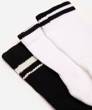 kit de 3 meias cano longo esportivas ace 34-39 colorido