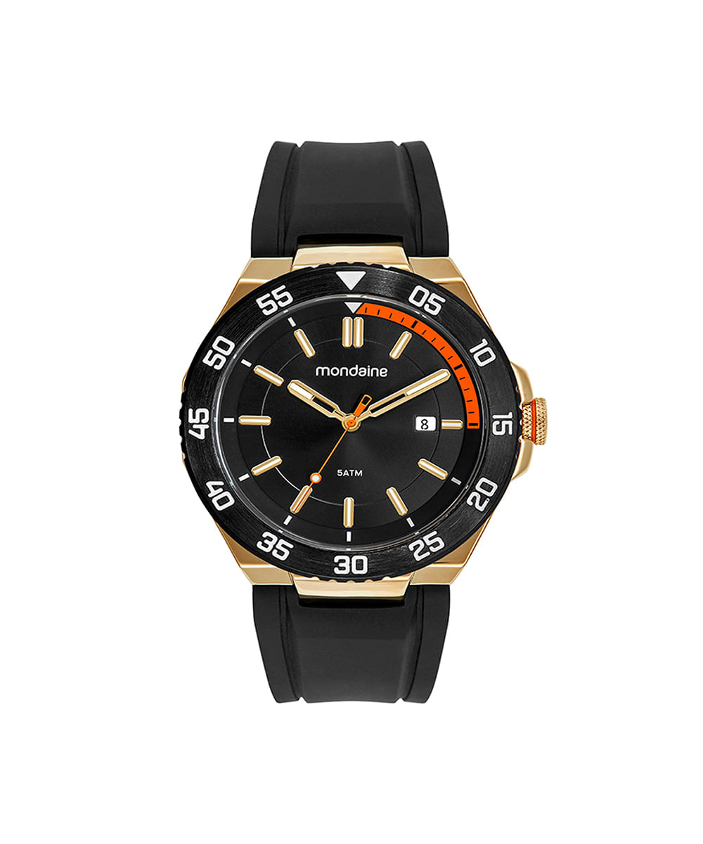 kit relógio masculino mondaine analógico calendário 32897gpmvhi3kc dourado