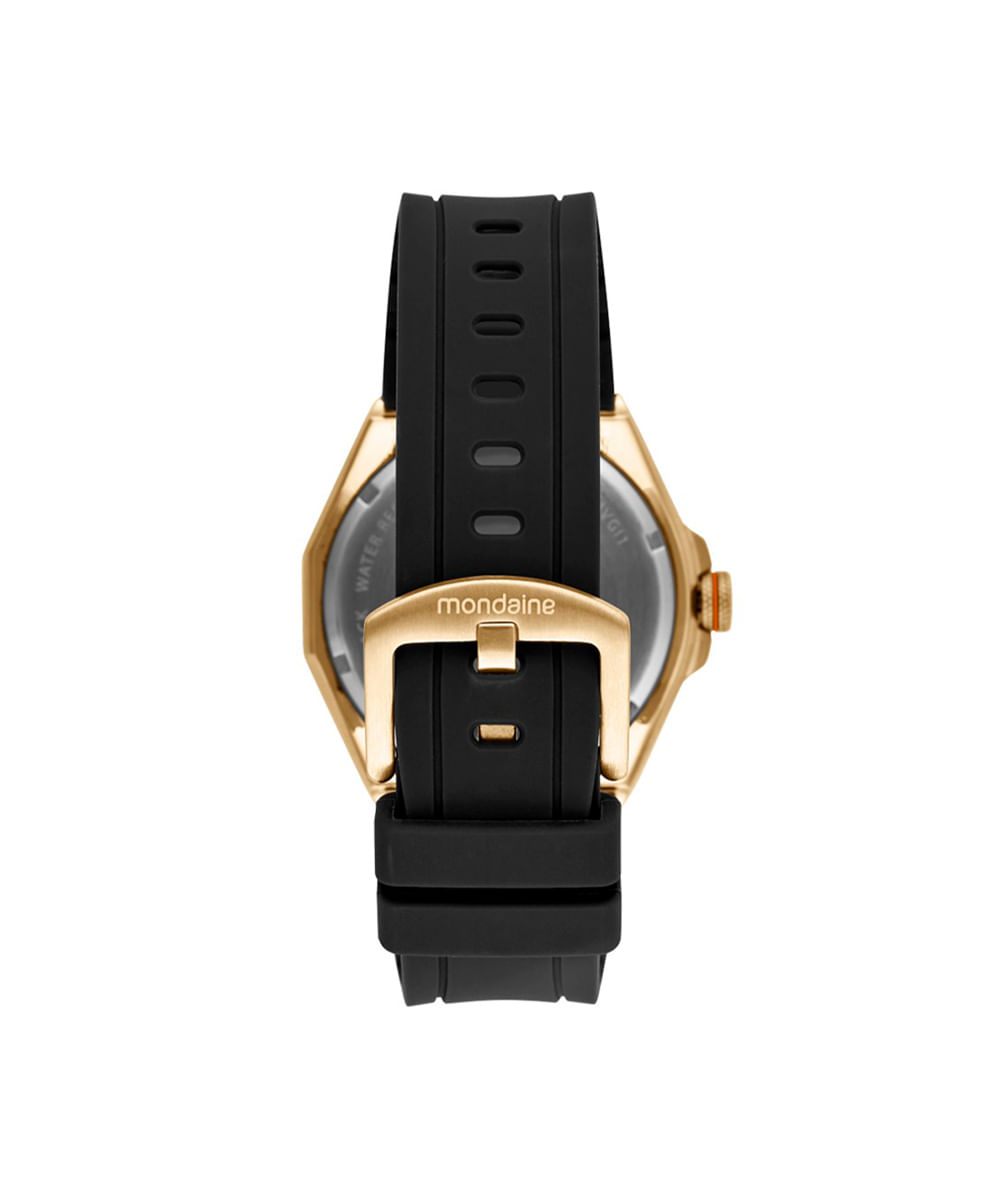 kit relógio masculino mondaine analógico calendário 32897gpmvhi3kc dourado