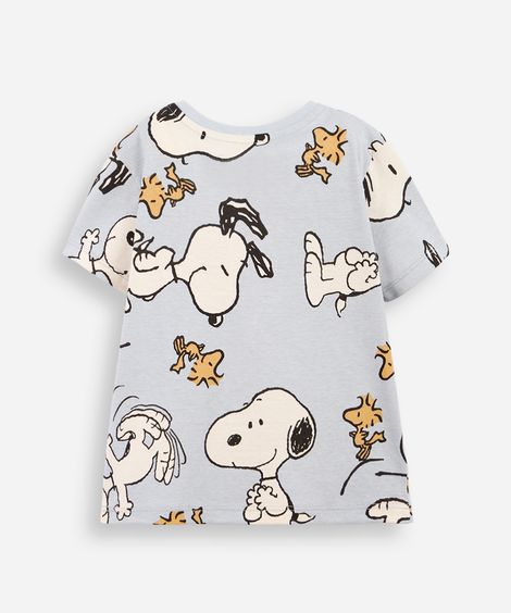 conjunto de 3 camisetas infantis snoopy colorida