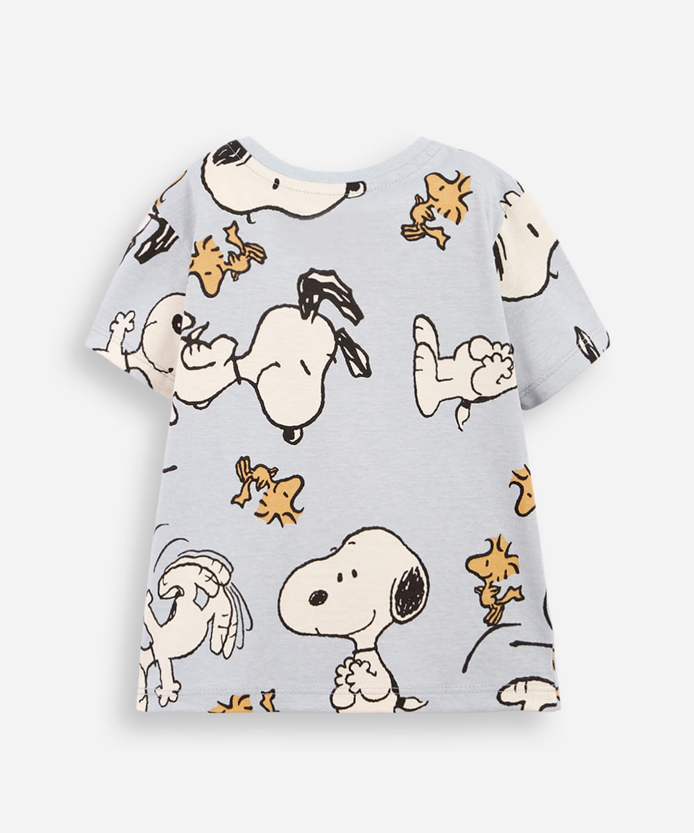 conjunto de 3 camisetas infantis snoopy colorida