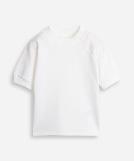 camiseta infantil slim raglan off white