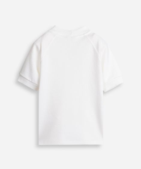 camiseta infantil slim raglan off white