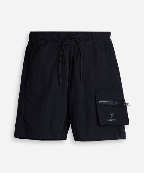 bermuda infantil cargo tactel preta