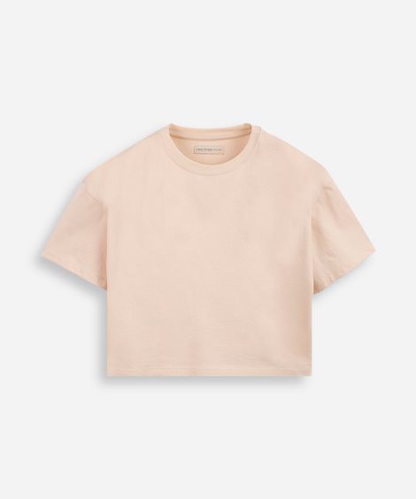 camisetainfantil boxy cropped lisa bege