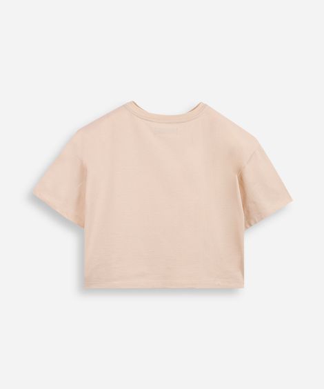 camisetainfantil boxy cropped lisa bege