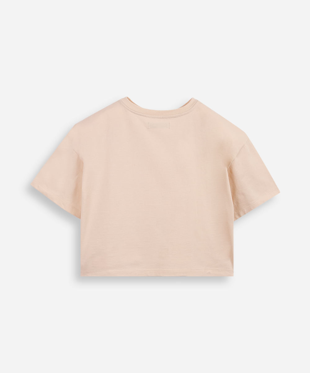 camisetainfantil boxy cropped lisa bege