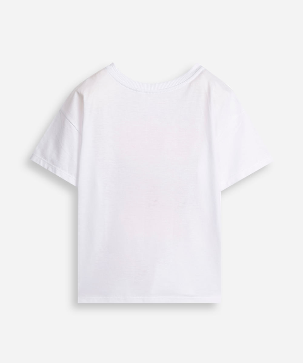 camiseta infantil oversized cereja  off white