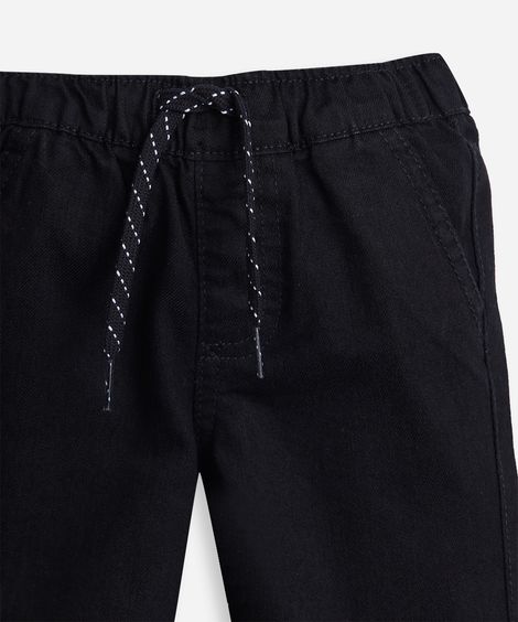 calça infantil sarja jogger preta