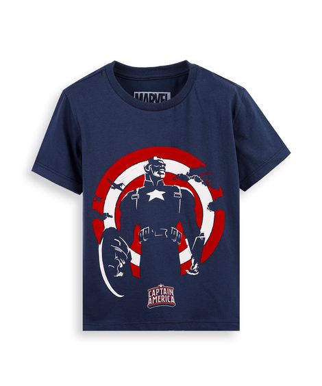 camiseta infantil capitão américa azul