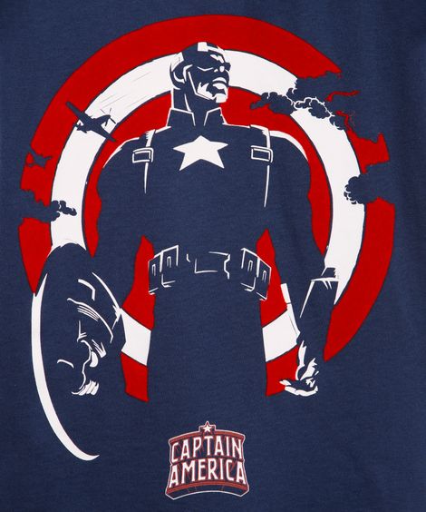 camiseta infantil capitão américa azul