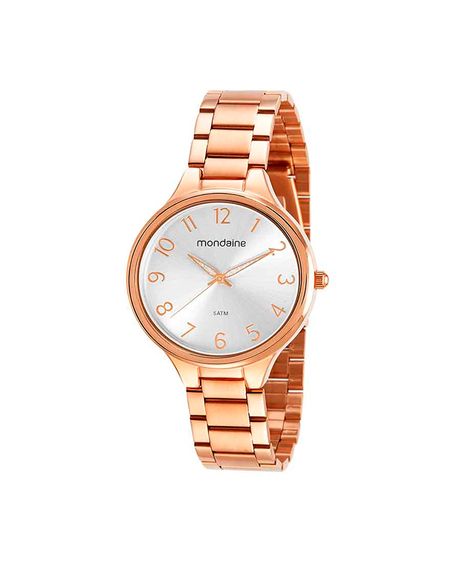kit relógio feminino mondaine analógico 32418lpmvre3kd rosa