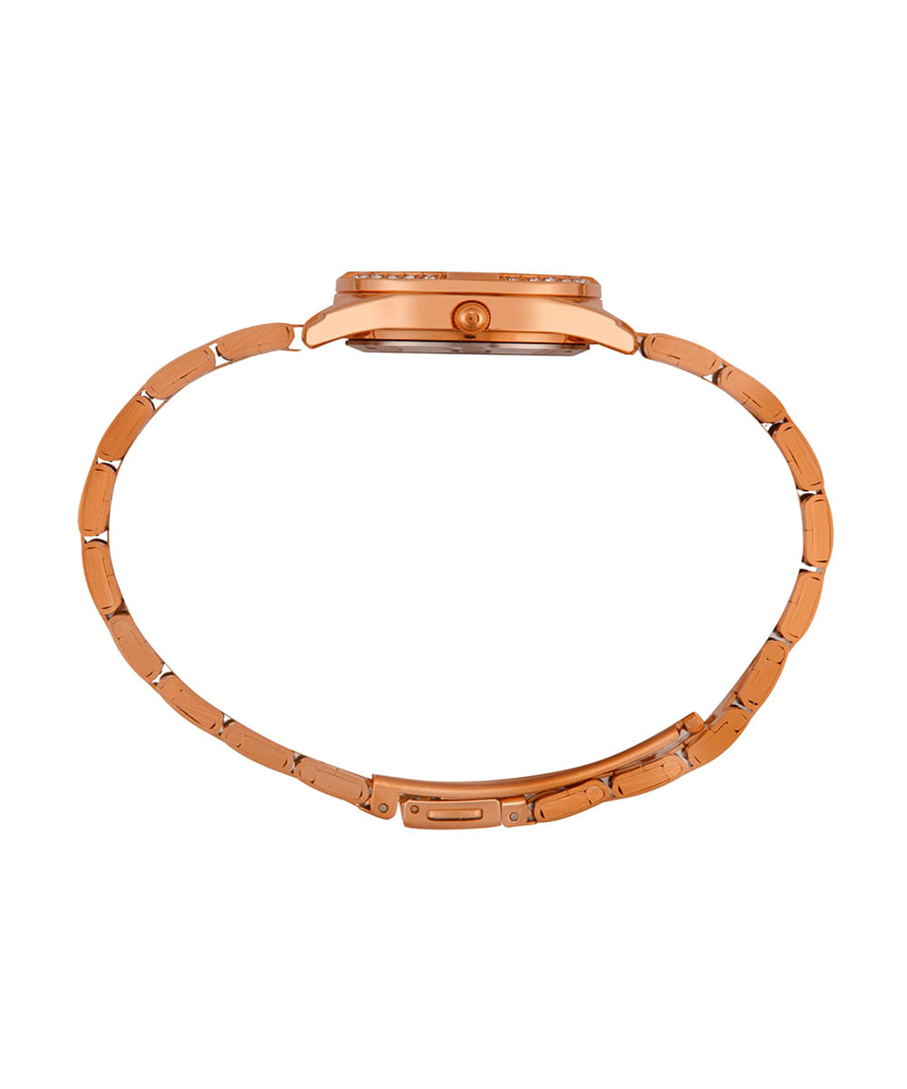 kit relógio feminino mondaine analógico  32771lpmvre2kb rosa